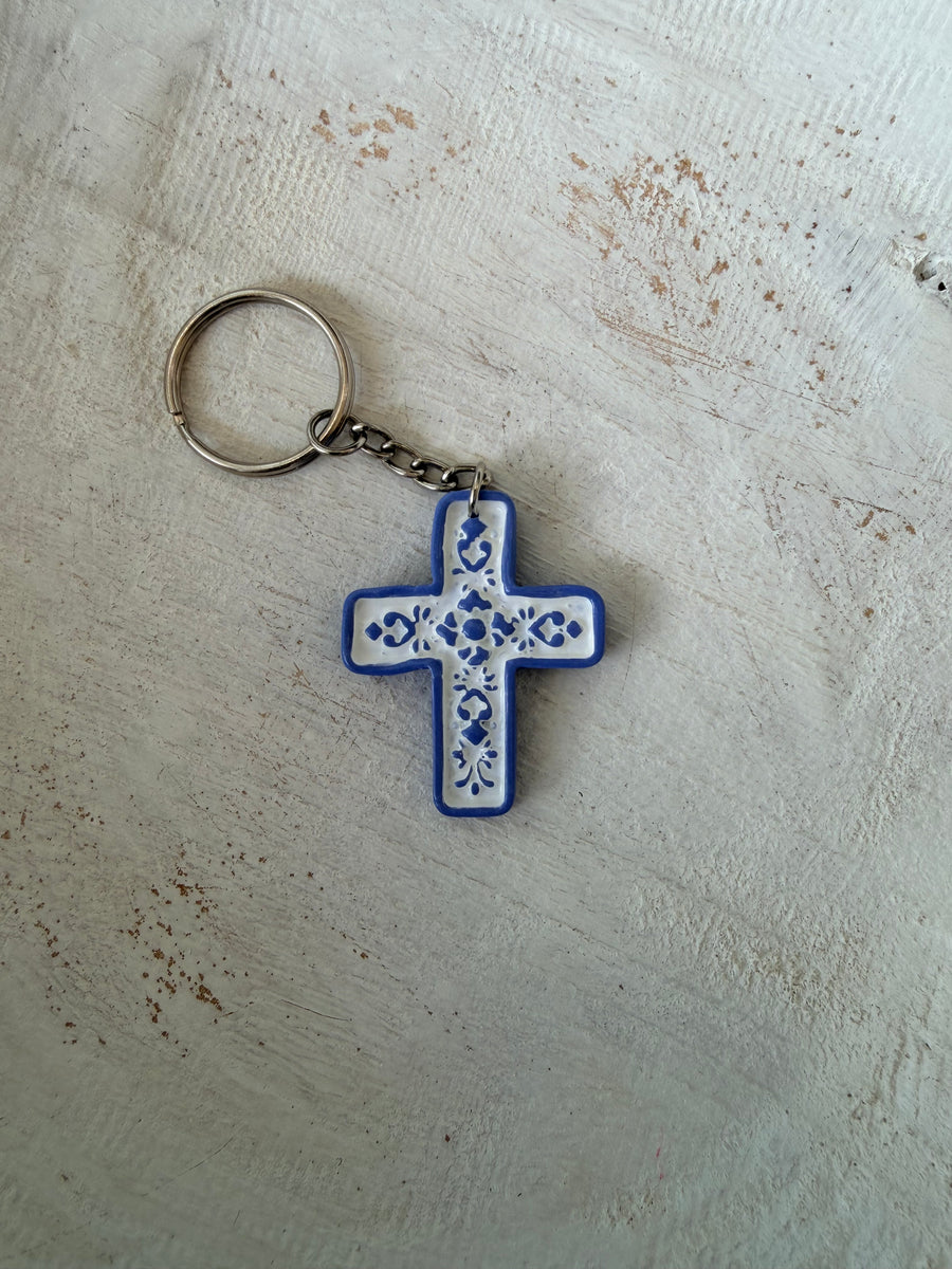 Blue Violet China Cross Keychain – Lilac Luxe, LLC