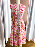 Floral Print Bright Multi Jacquard Cotton Dress
