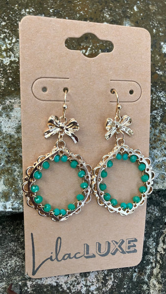 Green Bead Bows