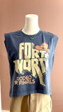 State Line Boxy Muscle Faded Navy Tank