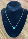 Turquoise Sprig Gold Necklace