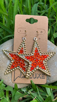 Orange Gem Stars Gold