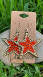 Orange Gem Stars Gold