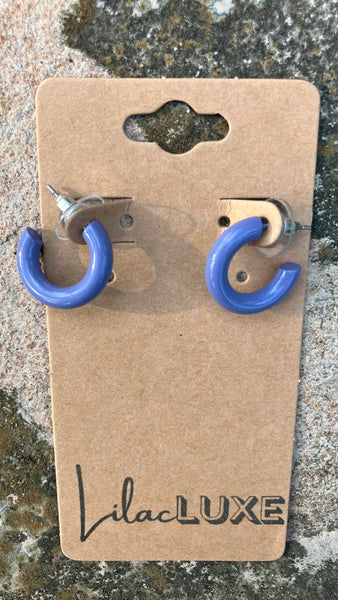 Periwinkle Small Hoops