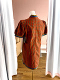 Tribal Plaid Contrast Stripe Dress