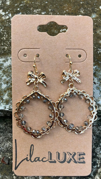 Grey Bead Bows