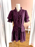 Sadie Pink Polka Plum Swing Dress