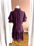 Sadie Pink Polka Plum Swing Dress