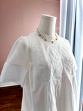 Tori Lace Appliqué Off White Dress