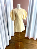 Butter Yellow Balloon Sleeve Mini Dress