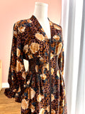 Yellow Rose Leopard Dress