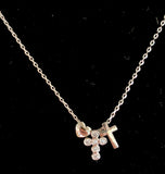 Twice the Faith Silver Necklace