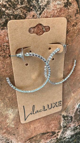 Clear Gem Hoops