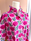 Nina Ruffle Collar Maxi Dress Frolicking Daisies