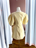 Butter Yellow Balloon Sleeve Mini Dress