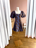 Haven Periwinkle and Brown Floral Dress