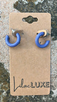 Periwinkle Small Hoops