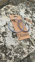 Periwinkle Gem Hoops