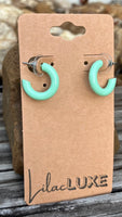 Mint Small Hoops