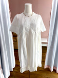 Tori Lace Appliqué Off White Dress