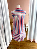 Red Navy Railroad Stripe Dress