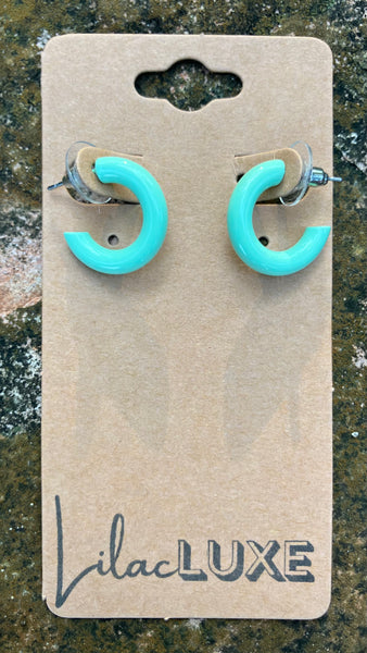 Mint Small Hoops