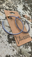 Periwinkle Gem Hoops