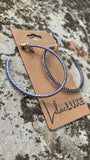 Periwinkle Gem Hoops