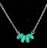 Turquoise Sprig Silver Necklace