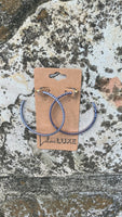 Periwinkle Gem Hoops