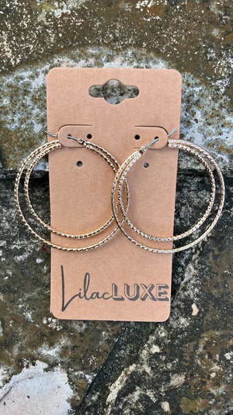 Delcy Double Hoops