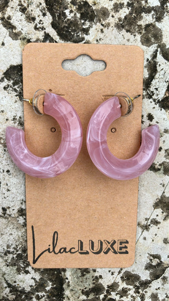 Pastel Pink Hoops