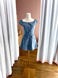 Denim Off Shoulder Mini Dress