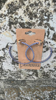Periwinkle Gem Hoops