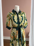 Lily Hunter Green Floral Pattern Dress
