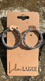 Tate Twist Hoops Silver