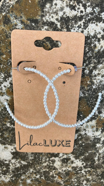 Baby Pearl Hoops Medium