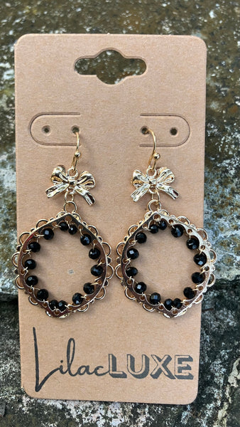 Black Bead Bows