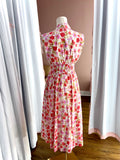 Floral Print Bright Multi Jacquard Cotton Dress