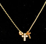 Twice the Faith Gold Necklace
