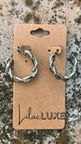 Braided Silver Hoops
