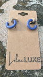 Periwinkle Small Hoops