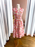 Floral Print Bright Multi Jacquard Cotton Dress