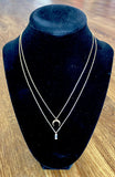 Golden Crescent Double Necklace