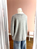 Shrt Sleeve Cashmere Blend Sweater Heather Grey