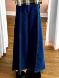 Tosha High Waisted Wide Leg Trouser Dark Denim