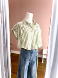 Oversized Desert Sage Striped Button Down
