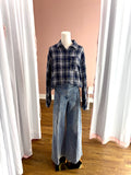 Navy Grey White Flannel