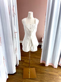 Nicole Off White Linen Shorts