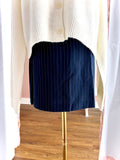 Suits Pinstripe Navy Mini Skirt